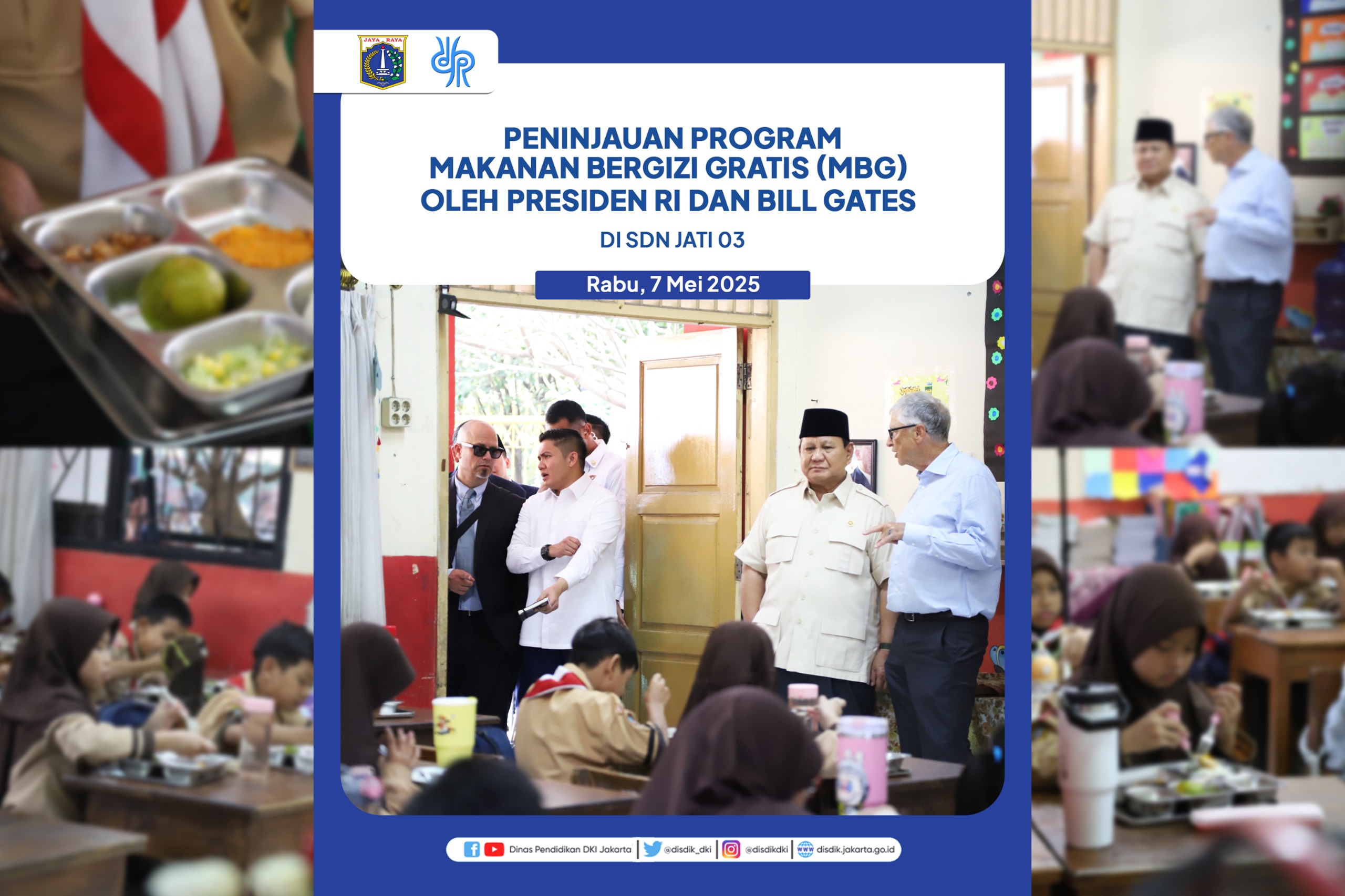 Peninjauan Program Makanan Bergizi Gratis (MBG) Oleh Presiden RI dan Bill Gates